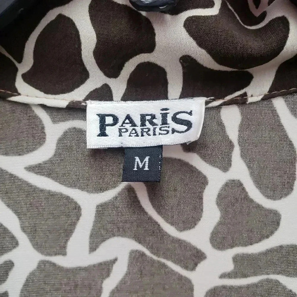 Paris Paris Giraffe Print Tie Front Blouse - Picture 4 of 6